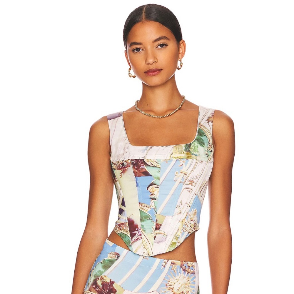 Miaou - x Paloma Elsesser Campbell Corset and Mini Skirt in Baroque